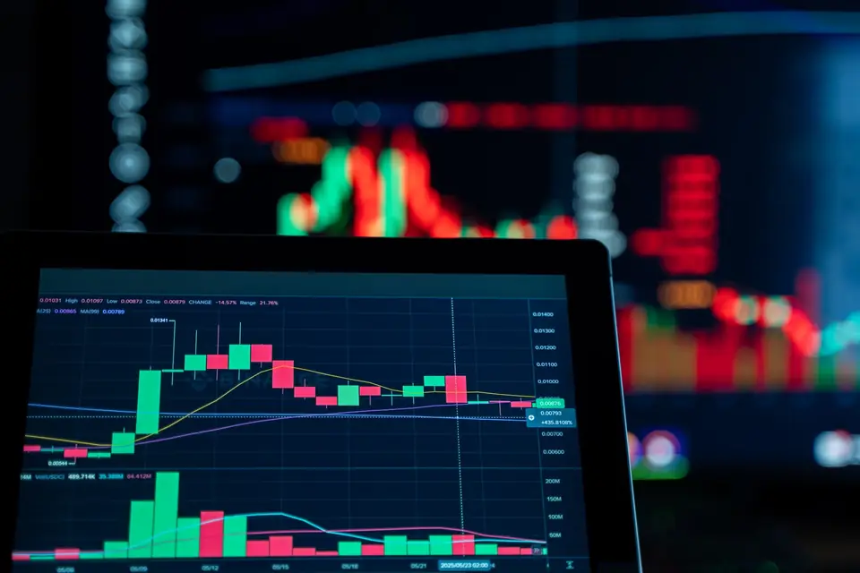 Two screens of data charts, the shape of comparing competing link indexes